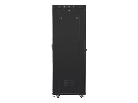 Szafa instalacyjna rack stojąca 19 42U 800x800 czarna, drzwi szklane LCD (Flat pack)