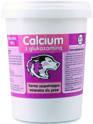 Calcium Preparat witaminowy fioletowy z glukozaminą dla psa 400g Medivet