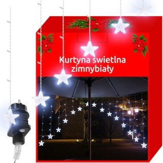 Kurtyna świetlna 136LED - zimny biały 31V KŚ11338 Iso Trade