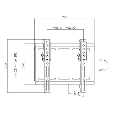 Uchwyt ścienny 23-42 LCD/LED VESA, max. 35kg