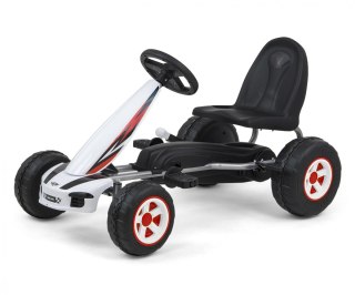 Gokart na pedały Viper Biało-czarny