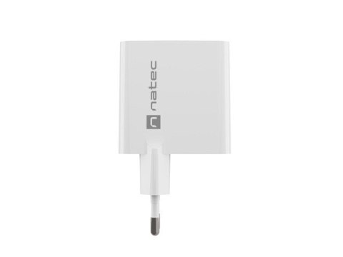 Ładowarka sieciowa RIBERA GAN 1X USB-A + 1X USB-C 65W Biała