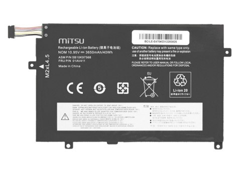 Bateria 01AV411 do Lenovo ThinkPad E470 E475 3650 mAh (40 Wh) 10.95V