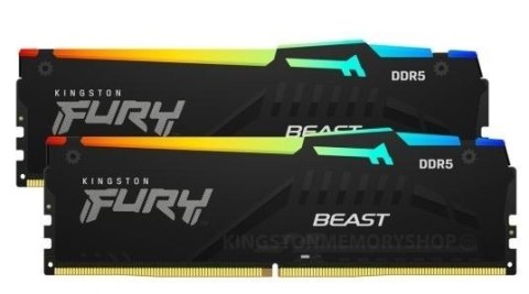 Pamięć DDR5 Fury Beast Black RGB 64GB(2*32GB)/6000 CL36 EXPO