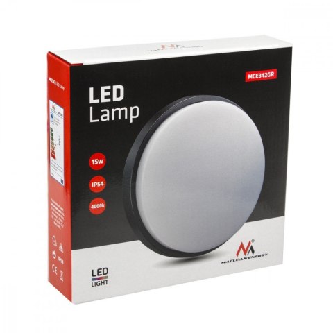 Lampa LED ścienno-sufitowa 15W MCE342 GR