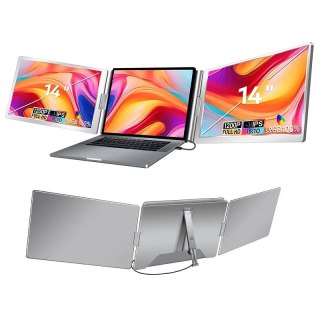 Przenośne monitory do laptopa Smart Life S688 14'', 2 monitory IPS,1920x1200