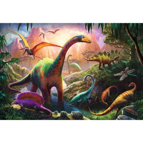 Puzzle 100 elementów, Świat dinozaurów