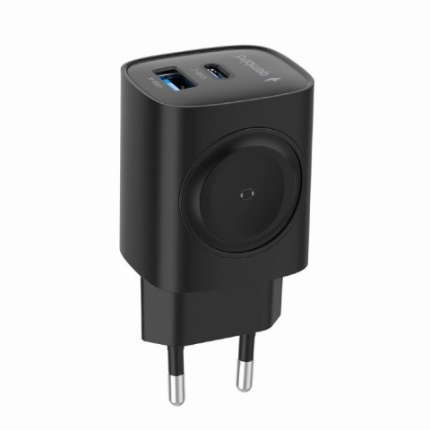 Ładowarka USB-A USB-C 20W PowerDelivery Quick Charge 3.0, czarna