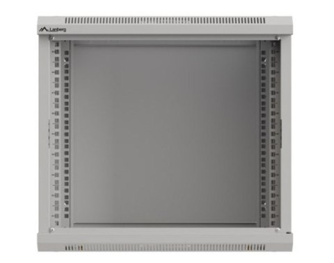 Szafa instalacyjna rack wisząca 19" 9U 540x350 szara drzwi przeszklone ( flat pack)