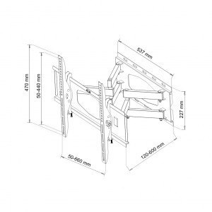 Uchwyt LCD AR-65 32-80'' 60kg LCD/LED regulacja pion/poziom