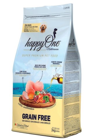 HappyOne Grain-Free Mediterraneum Adult dla psów dorosłych Super Premium 12Kg HappyOne Meditteraneum