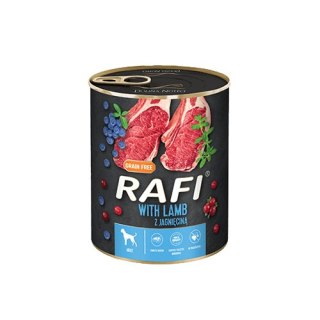 Rafi z jagnięciną, borówką i żurawiną 12 x 800 g Rafi