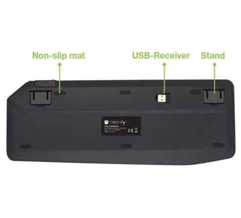 Klawiatura bezprzewodowa BT/RF 2.4GHz touchpad LED