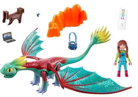 Zestaw z figurkami Dragons 71083 Feathers & Alex Zestaw z figurkami Dragons 71083 Feathers & Alex