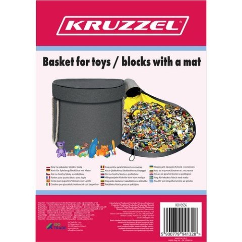 Kosz na zabawki/ klocki z matą Kruzzel 19556 Kruzzel Kosz na zabawki/ klocki z matą Kruzzel 19556 Kruzzel