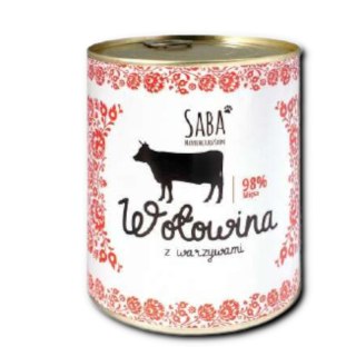 SABA Konserwa 93,5% wołowiny z warzyw i witamin 850 g SABA