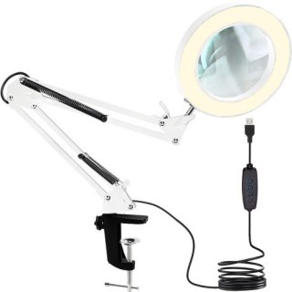 Lampa kosmetyczna z lupą- biała Izoxis 23894 Izoxis