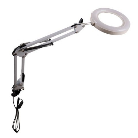 Lampa kosmetyczna z lupą- biała Izoxis 23894 Izoxis