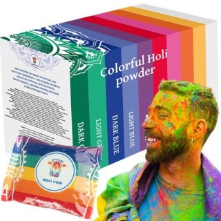 Kolorowy proszek Holi- zestaw 10x100g Holi Cow