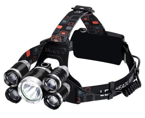 Latarka czołowa 5 x LED T6 CREE Trizand