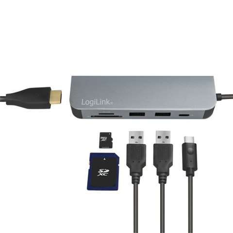 Hub Wielofiunkcyjny USB-C Czytnik kart HDMI PD