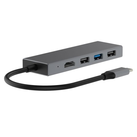 Adapter HUB USB C 7w1 - HDMI, USBx3, PD, SD/TF