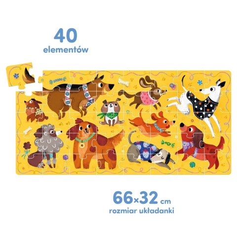 Puzzle 40 elementów Hau - Pieski