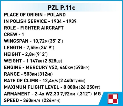 Klocki PZL P.11c