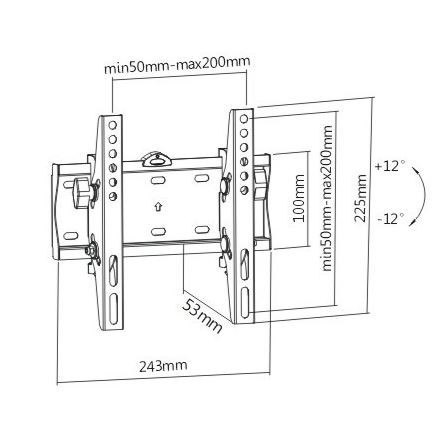 Uchwyt ścienny do telewizora (regulowany), 23 cale-42 cale