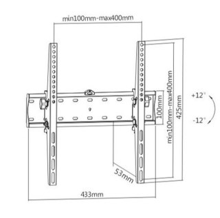 Uchwyt ścienny do telewizora (regulowany), 32 cale-55 cali, (40 kg)