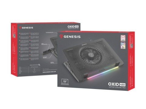 Podstawka pod notebook Genesis Oxid 450 RGB 15.6''