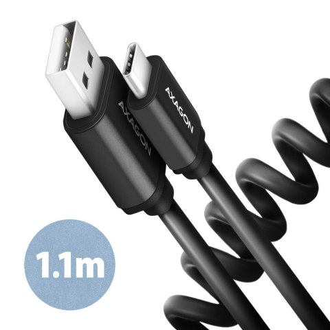 BUCM-AM20TB Kabel Twister USB-C - USB-A, 1.1m, USB2.0 3A, ALU