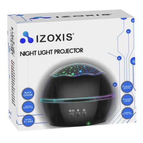 Lampka nocna z projektorem- czarna LP16857 Izoxis