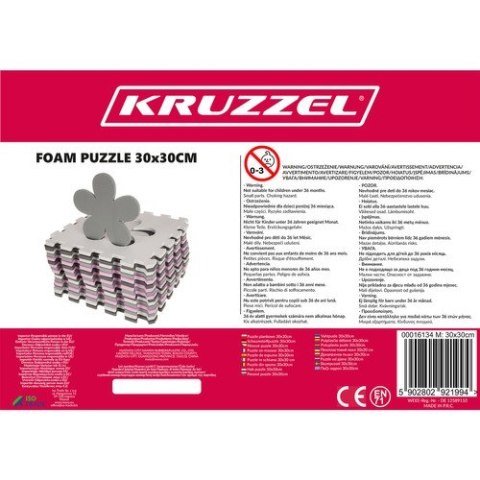 Puzzle piankowe 30x30cm 16el. P16134 Kruzzel Puzzle piankowe 30x30cm 16el. P16134 Kruzzel