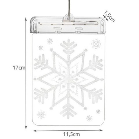 Witraż LED 3D- śnieżynka Malatec