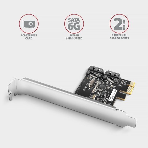 PCES-SJ2 Kontroler PCIe 2x wewnętrzny port SATA 6G, chipset JMB582 SP & LP