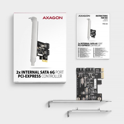 PCES-SJ2 Kontroler PCIe 2x wewnętrzny port SATA 6G, chipset JMB582 SP & LP