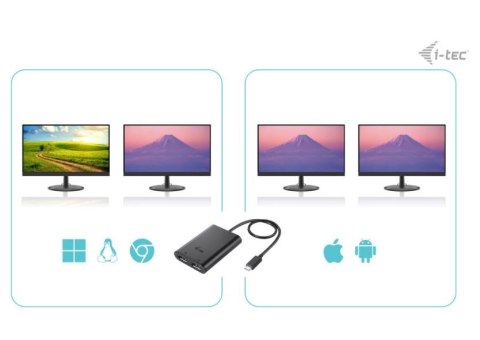 Stacja dokująca USB-C Dual 4K/60Hz (single 8K/30Hz) DP Video Adapter