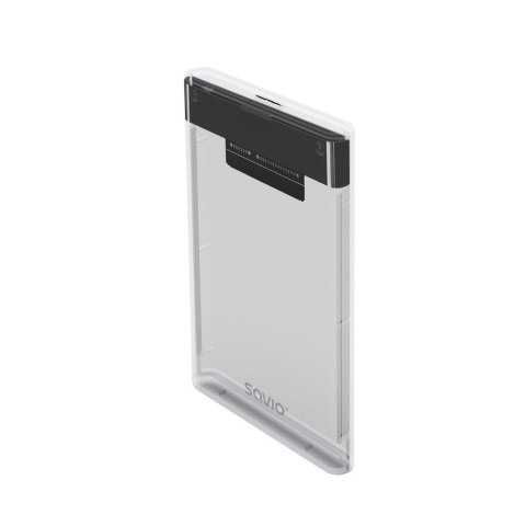 Zewnętrzna obudowa na dysk HDD/SSD 2.5", USB 3.0, AK-66, transparentna