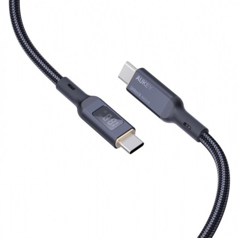 CB-MCC102 nylonowy kabel USB C - USB C | LED | 1.8m | 5A | 100W PD | 20V