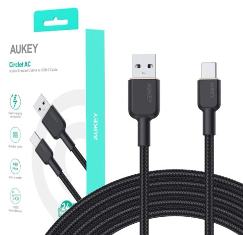 CB-NAC2 nylonowy kabel USB C - USB A | 1.8m | 3A | 60W PD | 20V