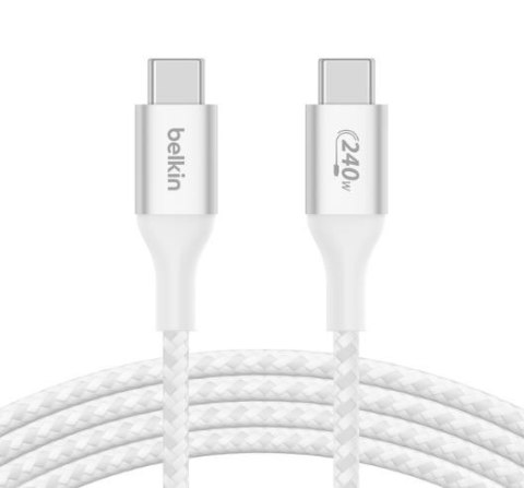 Kabel BoostCharge USB-C/USB-C 240W 1m biały