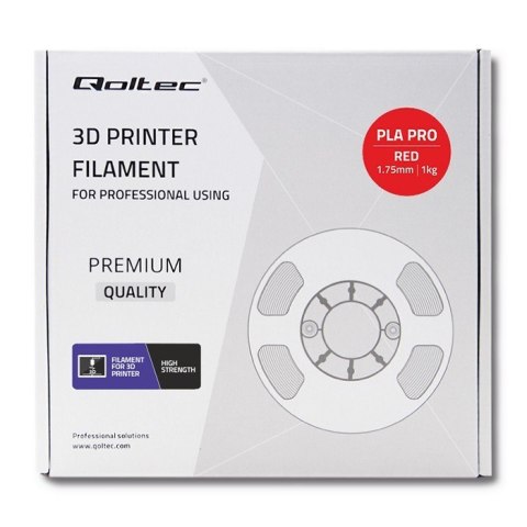 Profesjonalny filament do druku 3D | PLA PRO | 1.75mm | 1kg | Czerwony