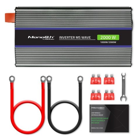 Przetwornica napięcia Monolith 2000 MS Wave | 12V na 230V | 1000/2000W | USB