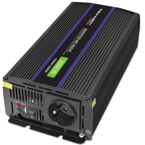 Przetwornica napięcia Monolith 2000 MS Wave | 12V na 230V | 1000/2000W | USB