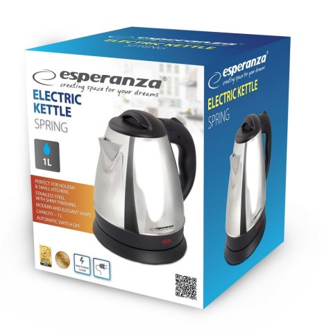 Czajnik elektryczny Spring 1.0L srebrny Czajnik elektryczny Spring 1.0L srebrny