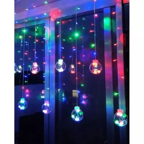 Kurtyna świetlna 108 LED USB multicolor KŚ19734 Iso Trade