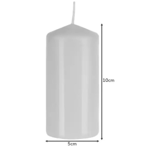 Świeca walec biała - zestaw 8 szt. Iso Trade