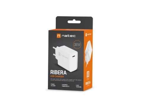 Ładowarka sieciowa Ribera 1x USB-C 20W Biała