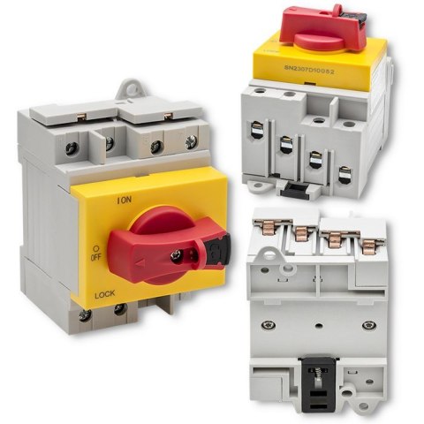 Rozłącznik izolacyjny DC z funkcją blokady | wyłącznik główny | 1200V | 32A | 8kV | 4P Rozłącznik izolacyjny DC z funkcją blokady | wyłącznik główny | 1200V | 32A | 8kV | 4P